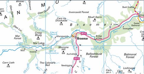 map braemar